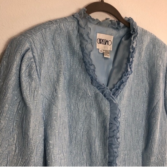 CARRISIMO mother of the bride blue jacket push button closer - Picture 12 of 16